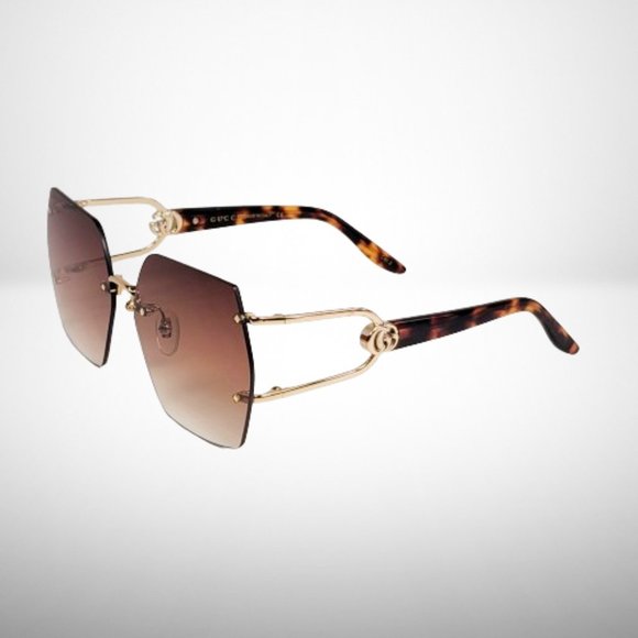 GUCCI STUNNING GG LOGO BUTTERFLY SUNGLASSES - Picture 1 of 10